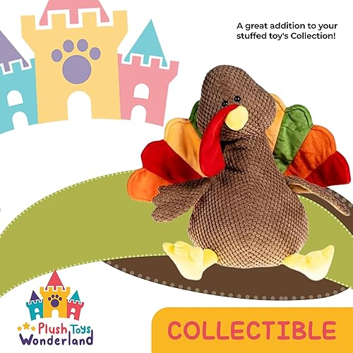 Miniatura 2 de Tom The Turkey - Juguete de peluche de pavo suave de 16 pulgadas, peluche perfecto para Pascua, Acción de Gracias, baby showers, niños y cumpleaños
