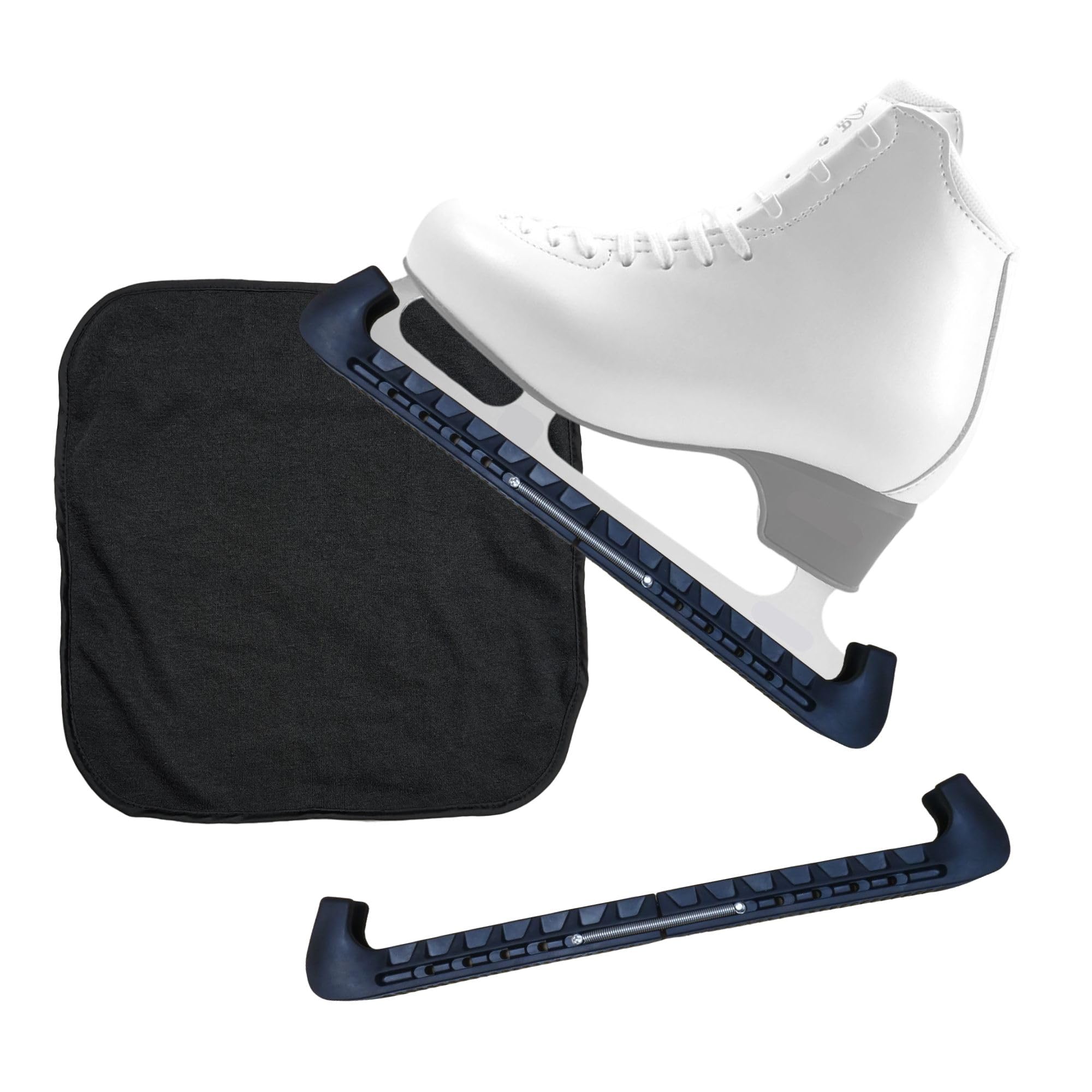 Kiarela Ice Skate Guards for Figure Skates and Towel Gift Set – Skate Blade Guards and Towel - Fits Kids' and Adults' Figure Skates - Double Springs -