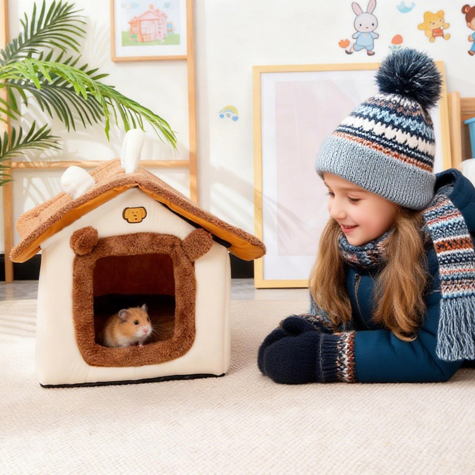 Cama Cueva Para Gatos Cerrado Suave Privado Y Cómodo | Cama para Gatos de Interior Para Dormir En Invierno En El Hogar, El Dormitorio, El Balcón, El Exterior Y El Viaje Para