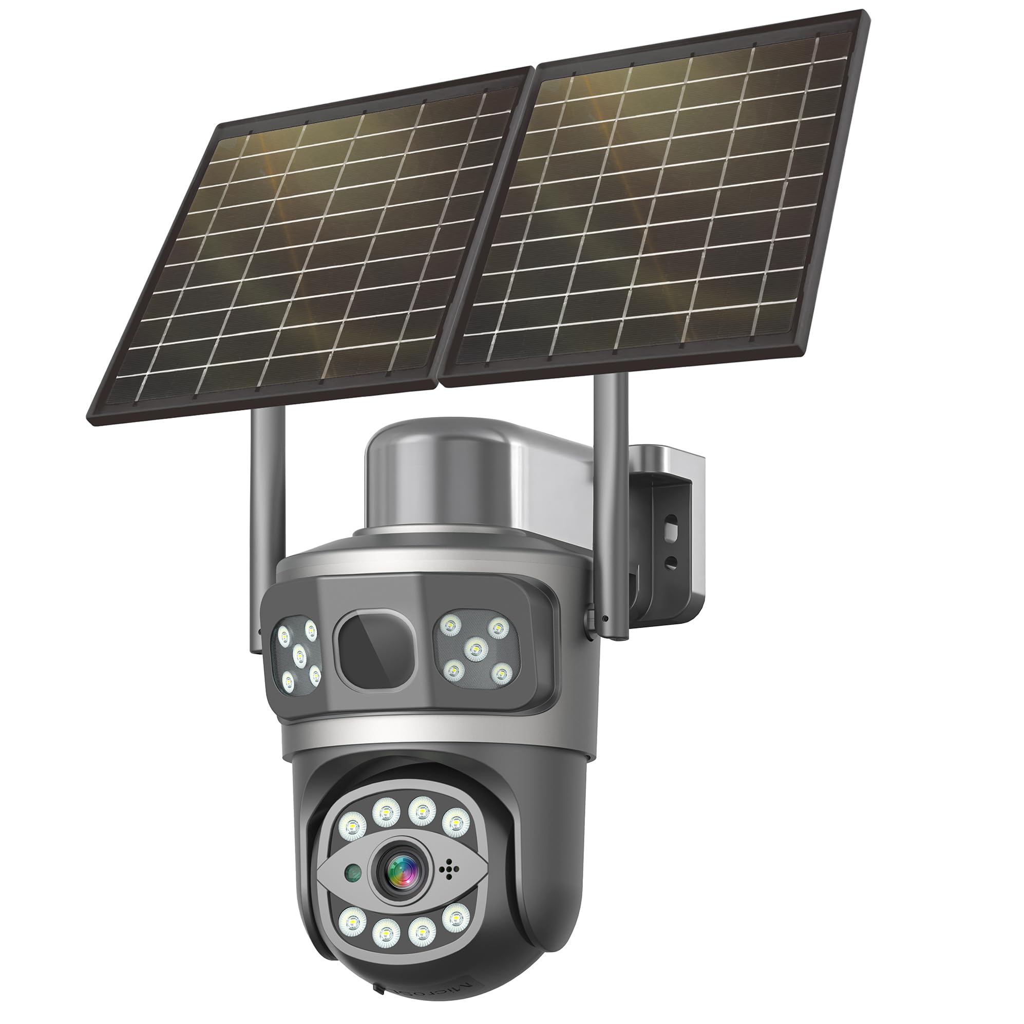 4G Cellular Security Camera Solar-Powered 4MP Wireless Outdoor Spotlight Pan/Tilt/Zoom Black Light Built-in 15600mAh Battery Human Detection 24/7 Recording (L5-4G)-image-17