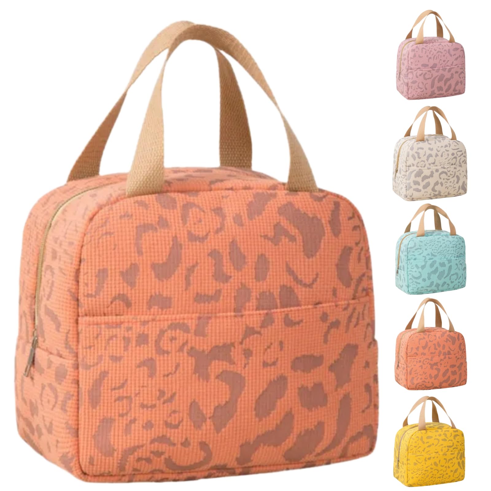 Sac Lunch Box étanche Arae Sac Isotherme Repas Lunch Box Multi-Compartiments Design Professionnel Portable - Beige - Bureau, Gym, Pique-nique