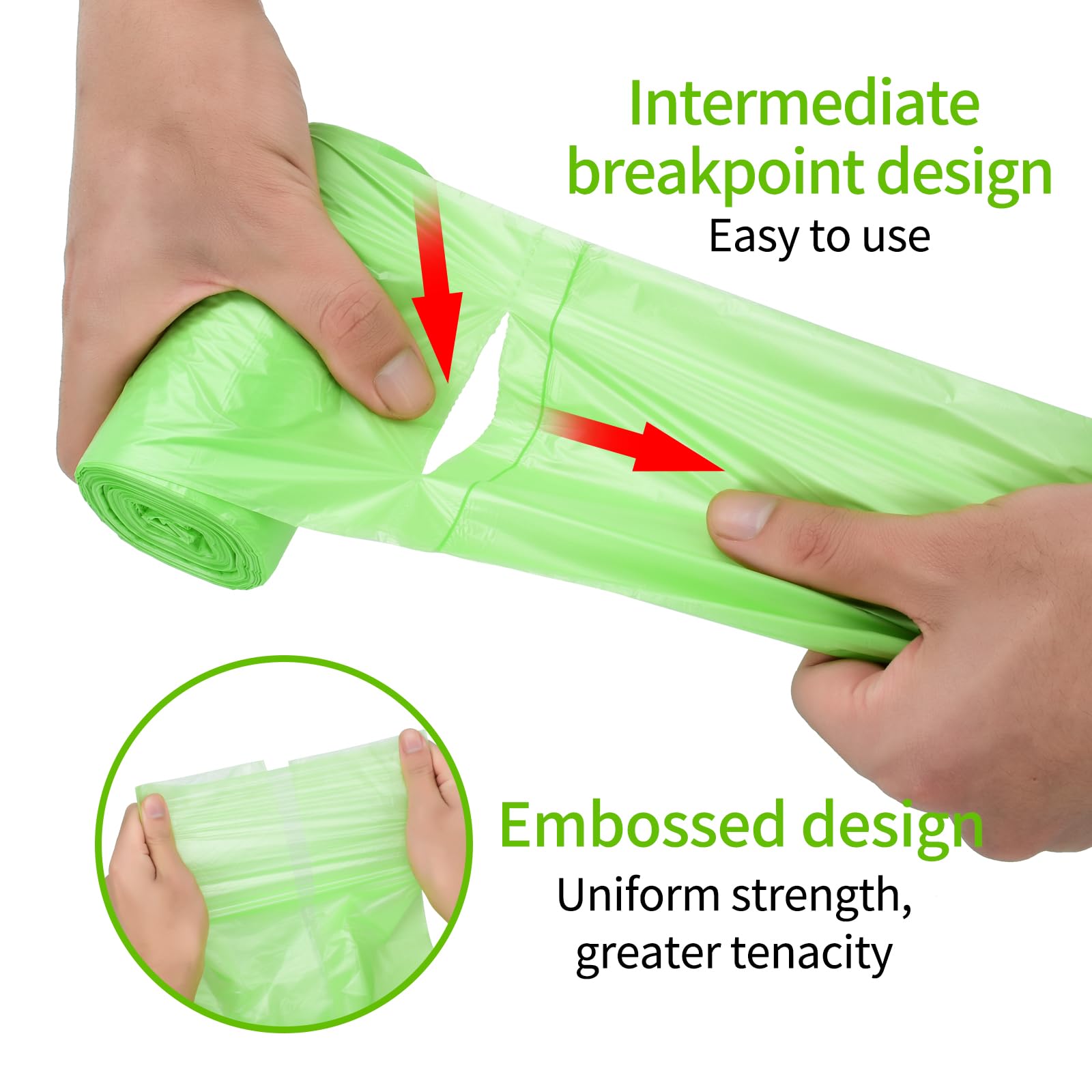 5.2 Gallon Biodegradable Trash Bags (THICKENED) | Eco Friendly, Unscented, 20L Strong Multipurpose Waste Bags for Bathroom Bedroom Office Kitchen, 160 Count | Compostable Garbage Bag by EnvoWise