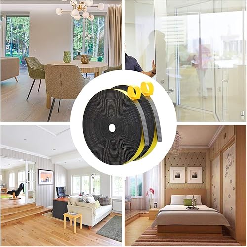 Miniatura 7 de Tira de sellado de puerta, cinta aislante de espuma para puertas correderas y ventanas, sello de junta, antivibración, a prueba de golpes (12