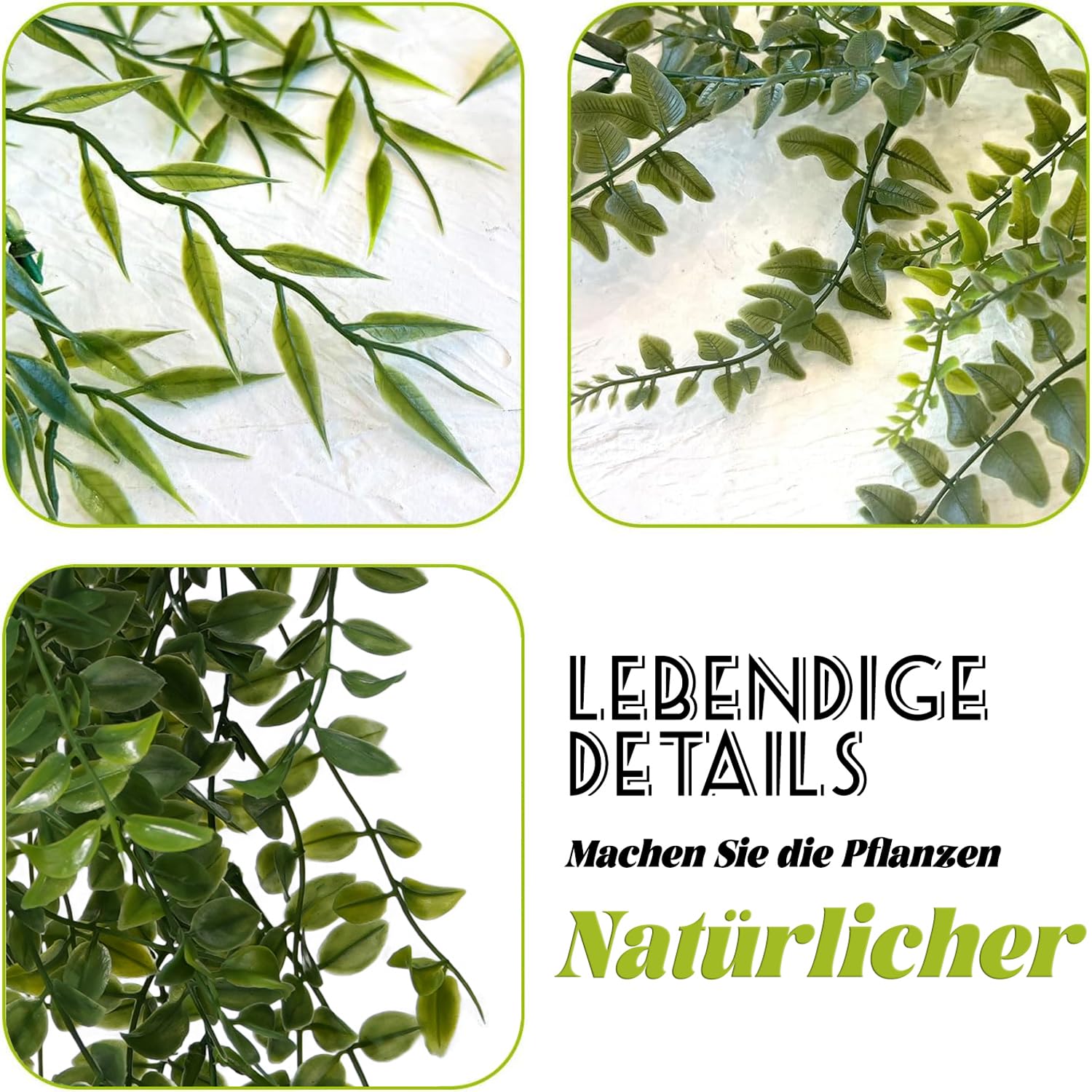 12x Plantas Colgantes Artificiales Suculentas Realistas Cadena De