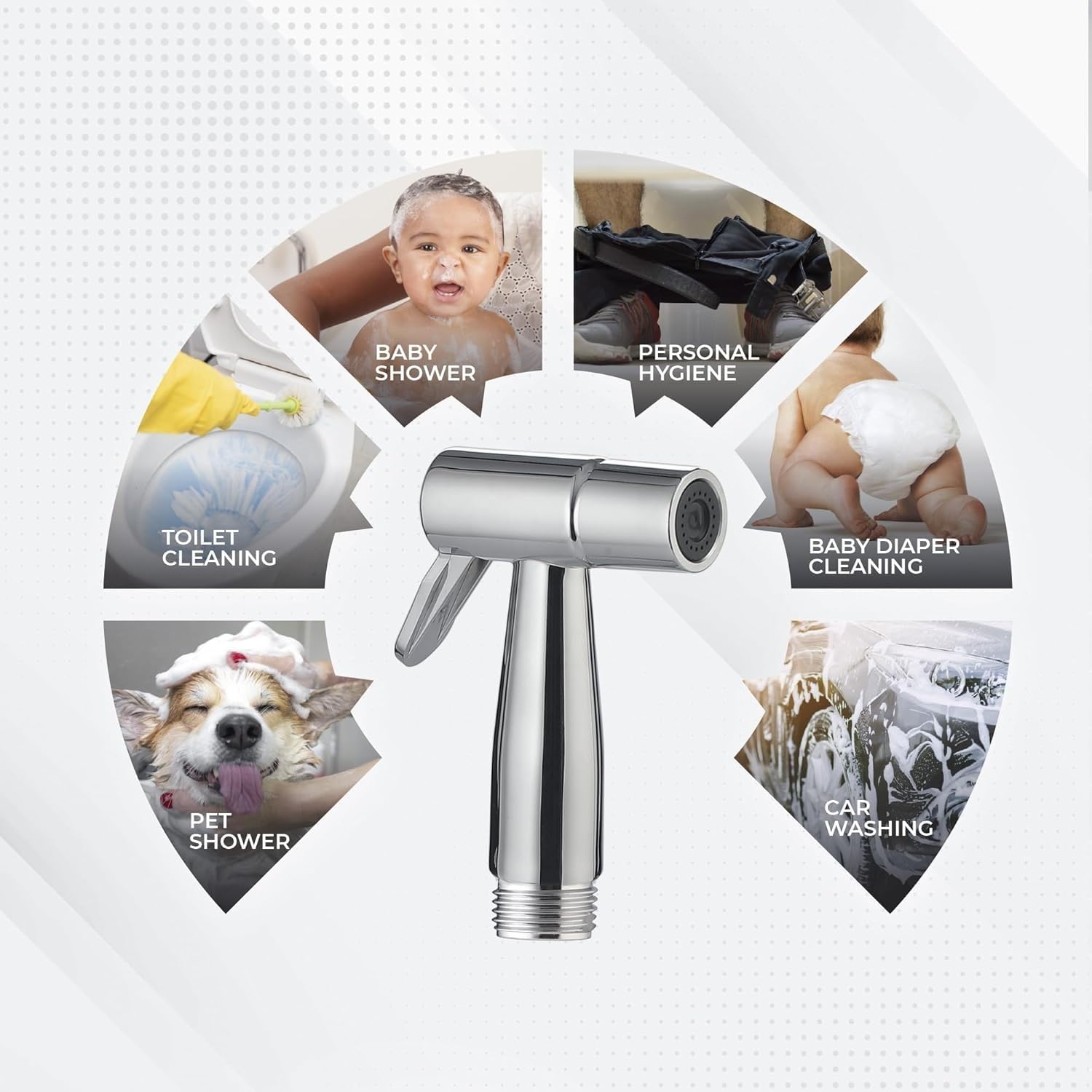 BATHBLISS Duck Chrome Finish Health Faucet Head Only (Pack of 2) 1