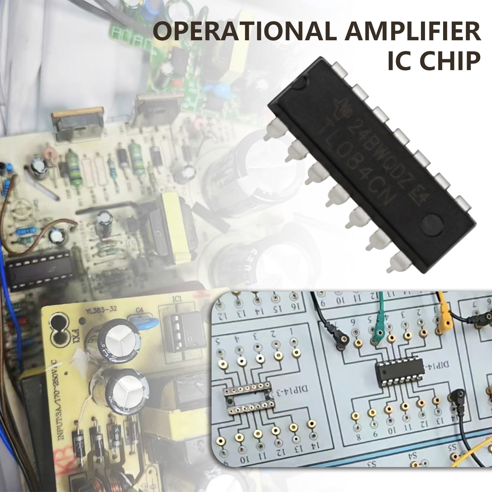 OTOTEC 20 Pezzi TL084CN Amplificatore Operazionale Di Ricambio TL084 Chip IC Amplificatore Operazionale DIP-14 Chip Di Ingresso JFET A Basso Rumore Per Elaborazione Del Segnale Audio