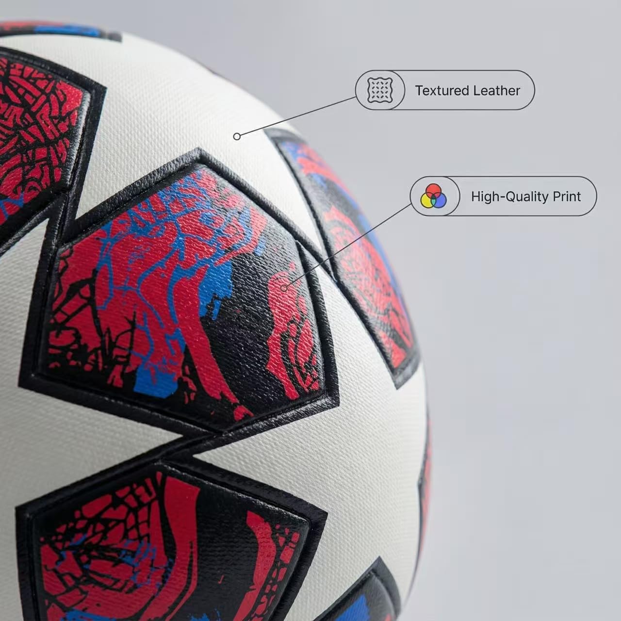 Liga Fußball, Geburtstagsgeschenk Nr. 5 Fußball, nahtlose Nähte für Haltbarkeit, wasserdichtes PU-Leder, inklusive Pumpe und Ballnadel-Netz-Aufbewahrungstasche für einfaches Tragen