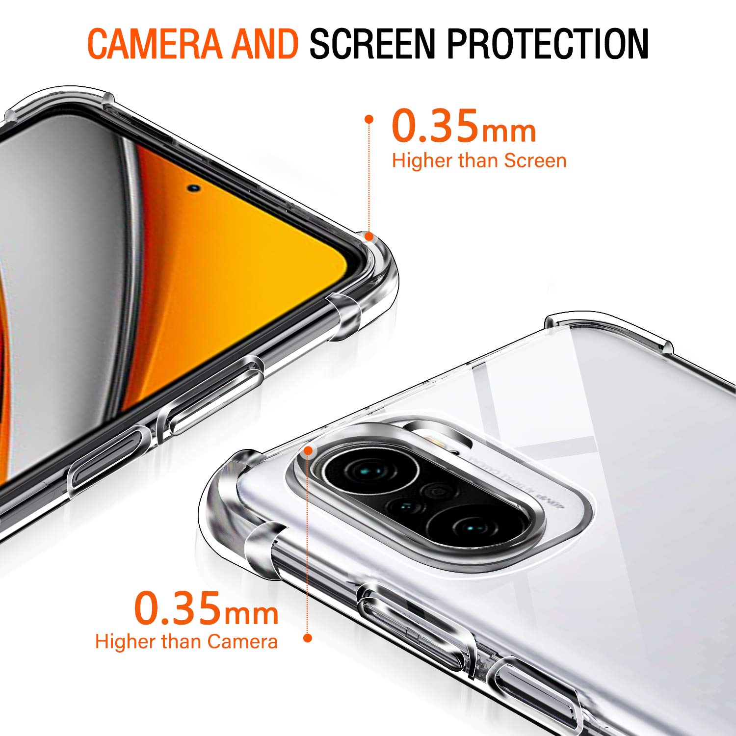 Coque Transparente Anti-jaunissement Pour Xiaomi Poco F3 5G / Mi 11i - Protection Militaire - PC Dur + TPU Souple