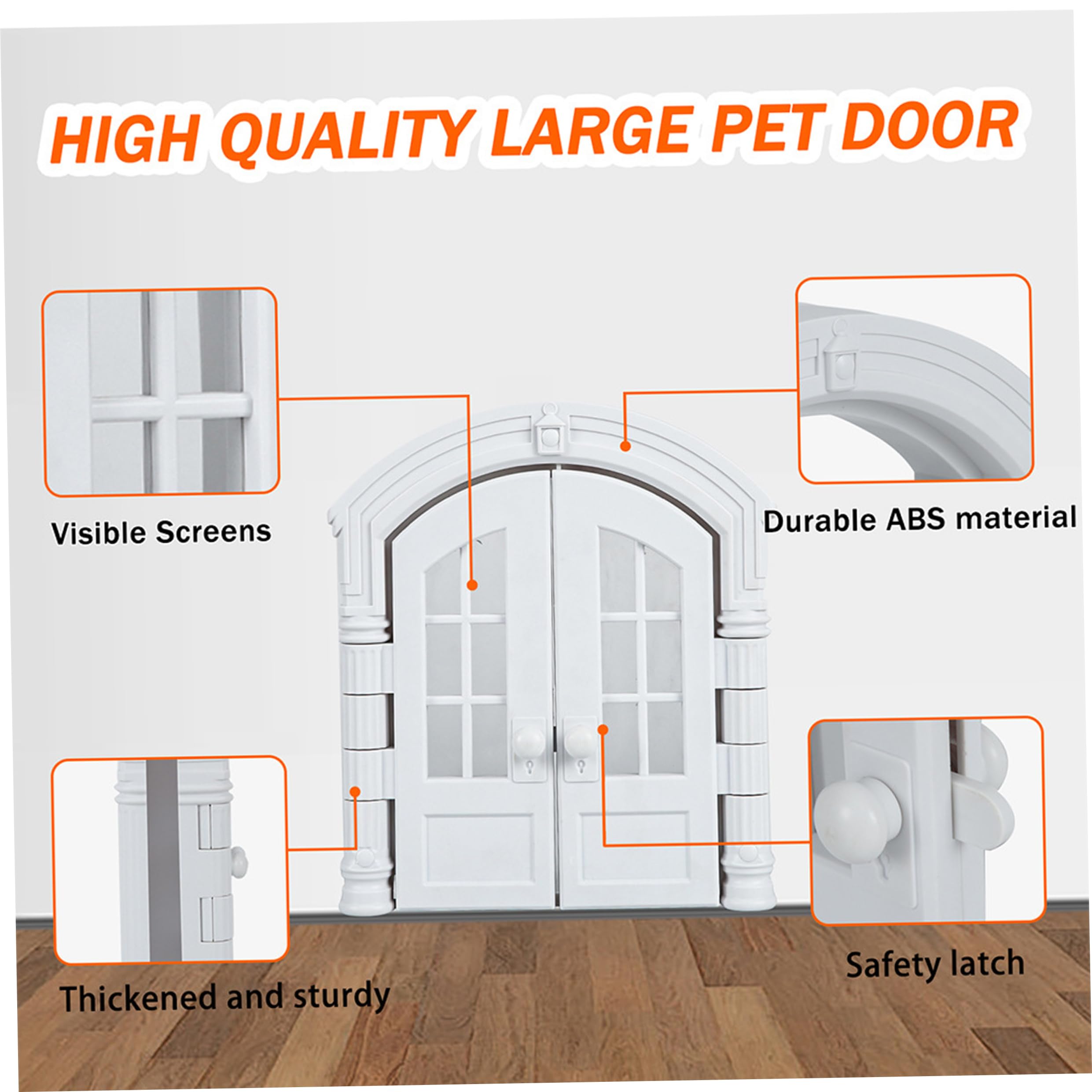 Porte intérieure pour chat, porte intérieure pour chat sans rabat pour chats et petits chiens, portes sécurisées et verrouillables pour animaux de compagnie, blanc, 9, 45 × 10, 83 × 2, 83 pouces, fou