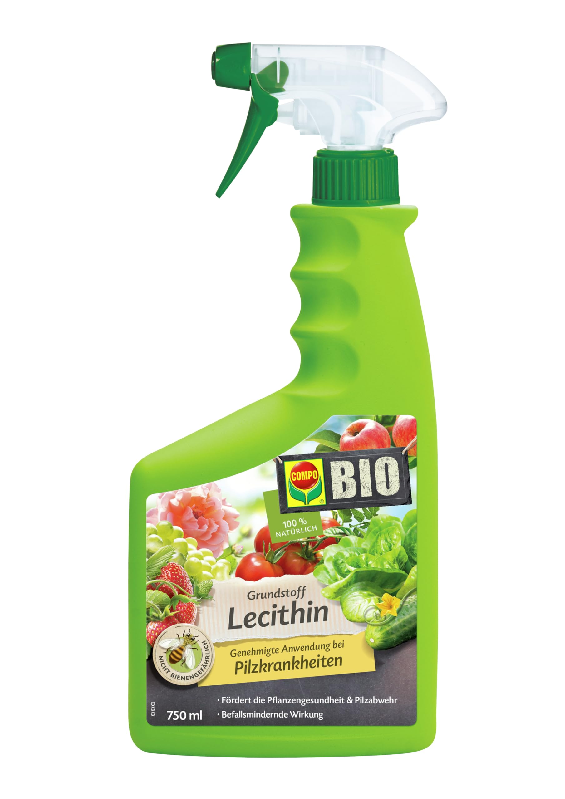 COMPO BIO Grundstoff Lecithin AF - anwendungsfertiges Spray - bei  Pilzkrankheiten an Nutz- und Zierpflanzen - strkt die Pflanzengesundheit -  100% natrliche Inhaltsstoffe - 750 ml : Amazon.de: Garten