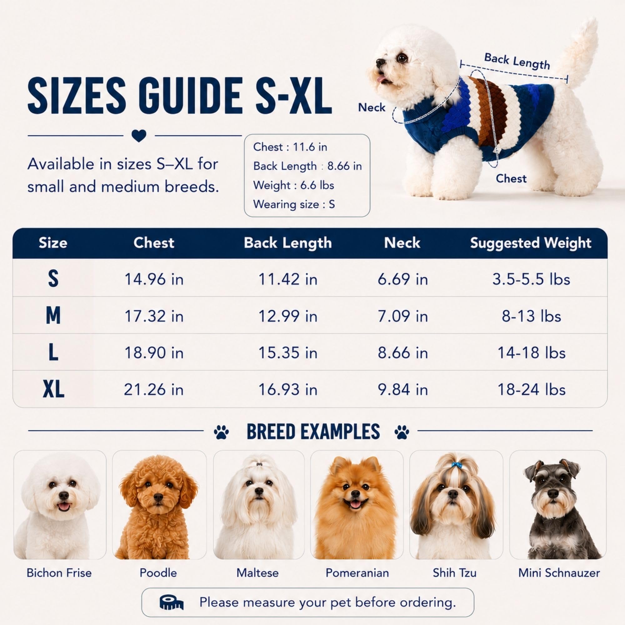 Chandails pour chiens de taille moyenne, vêtements en tricot pour chien | Vêtements épais à col roulé classique, pull chaud pour chien garçon femelle, vêtements extensibles pour animaux de compagnie