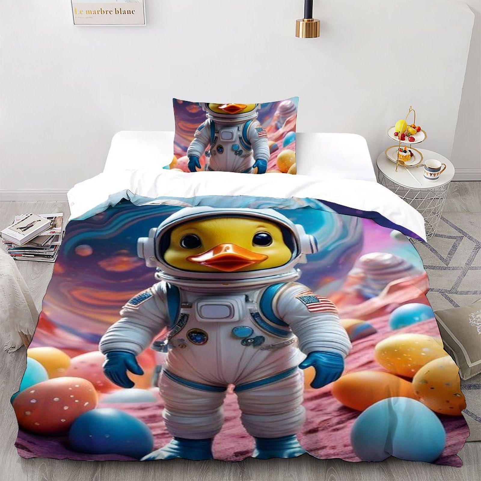 Housse de couette fermeture éclair 135x200 pour simplifier le lit enfant