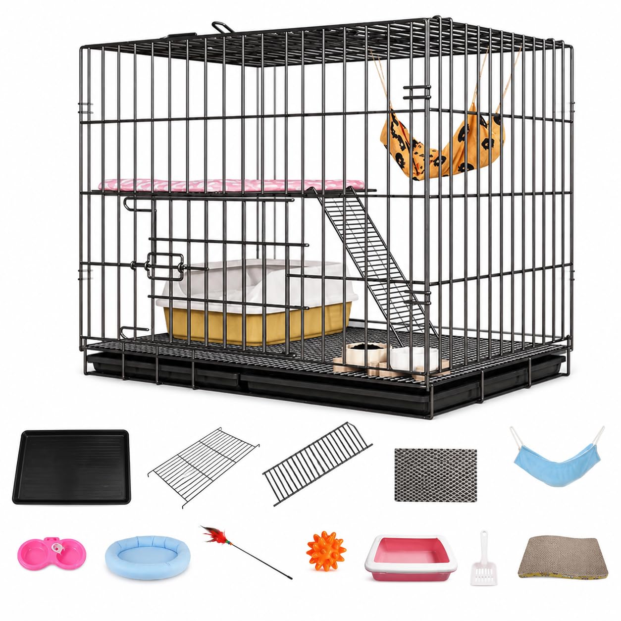 Gabbia per Gatti da Interno in Metallo, Media 60×42×50