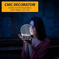 Vista 6 de Honoson 4 Pieces 3D Night LED Lamp Base 16 Colors LED Lights Display Base with Remote Control and USB Cable, Lights Frame for Acrylic and Resin