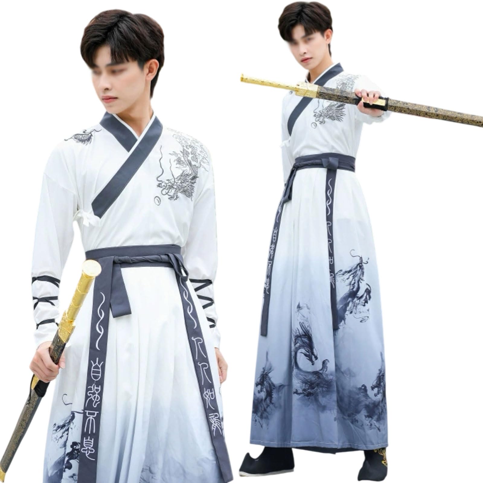 Hanfu Hommes tenue traditionnelle respirante contre la chaleur vêtement de style chinois