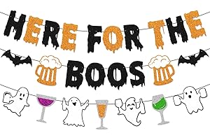 Here for the Boos Halloween Party Decorations
