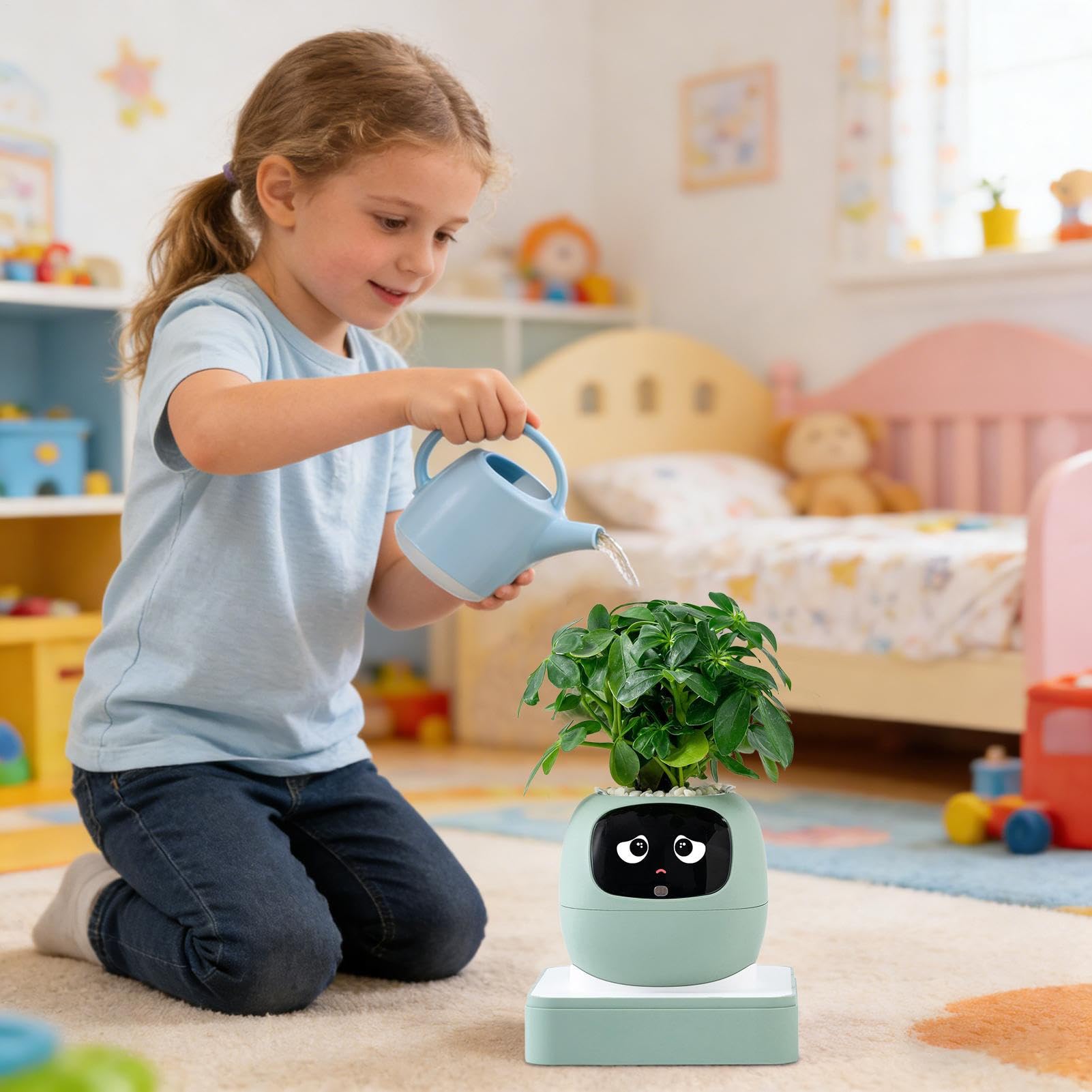 Maceta de escritorio, maceta de expresión divertida, herramienta interactiva, maceta decorativa única, accesorio de jardín interior con estilo moderno, regalo de plantas para oficina, sala de estar