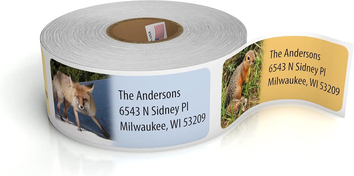 Customized Personalized Address Labels - Made in The USA by Kenco (250 Labels, Forest Wildlife) : Office Products