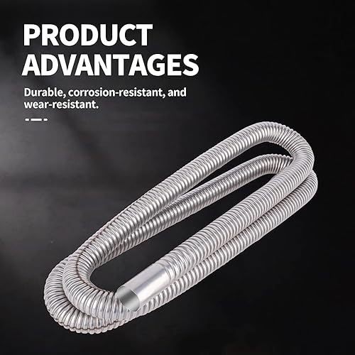 Miniatura 4 de Manguera de escape de acero inoxidable, tanque de combustible, manguera de ventilación de gas diésel, longitud de 78.7 pulgadas, tubo de escape