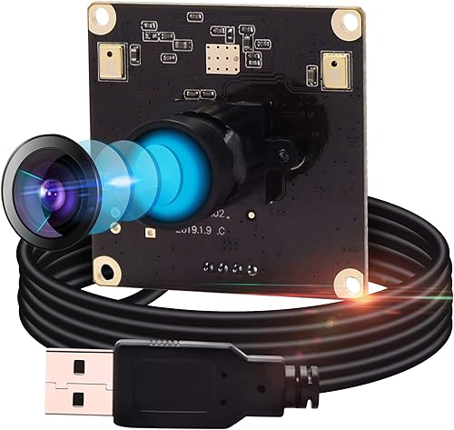 Módulo de cámara USB de gran angular de 13 MP con micrófono para computadora 100 grados sin distorsión lente cámara web mini UVC USB2.0 PC cámara