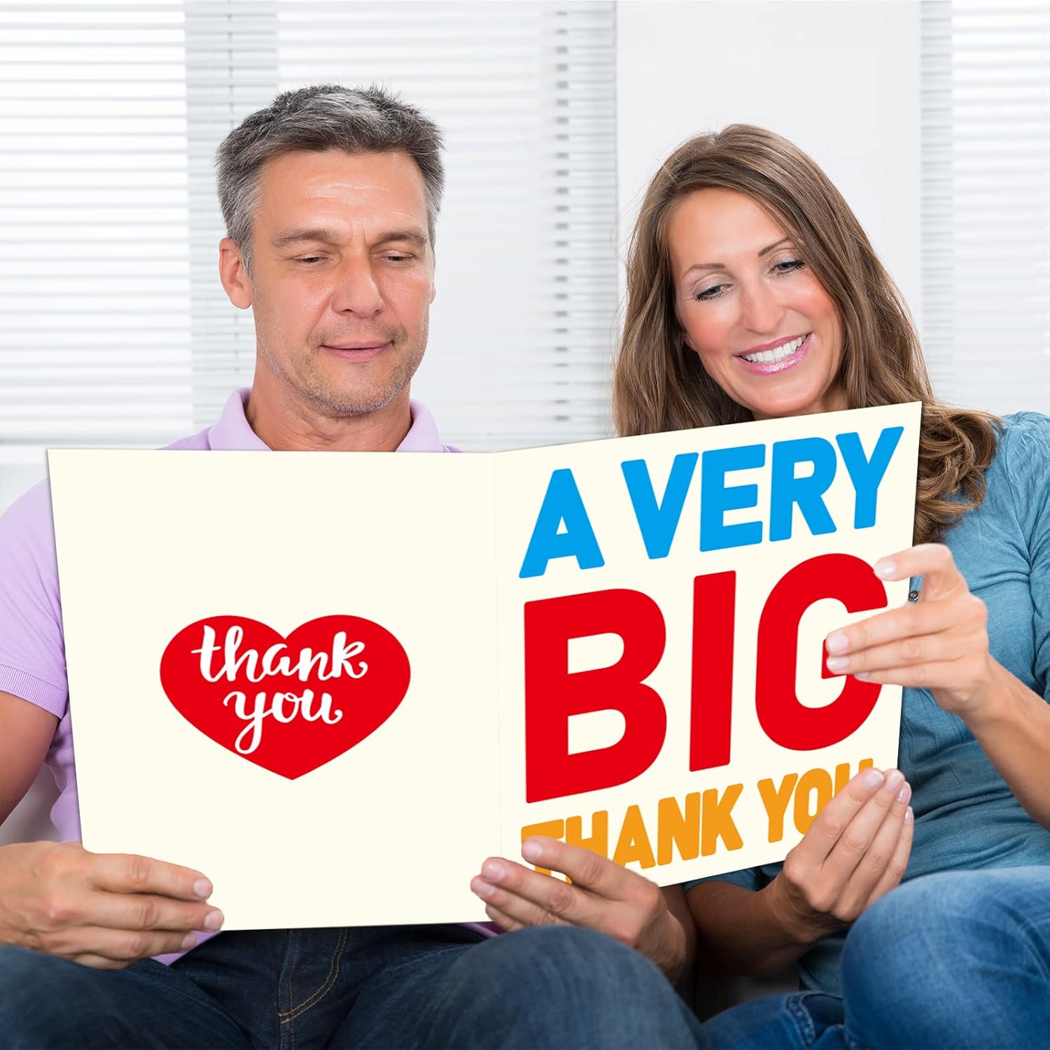 A Very Big Thank You Jumbo Greeting Card with Envelope Gratitude Giant Greeting Card Thanks for Birthday Party Baby Shower Wedding Gift Large 14 x 22 Inch - Image 7