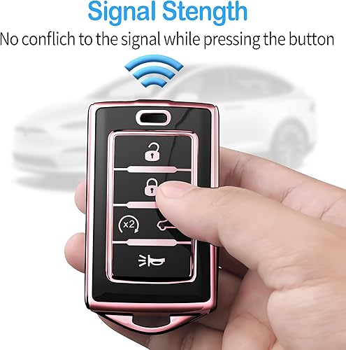 Miniatura 5 de Tukellen Funda para llavero Jeep de TPU suave, protección completa, compatible con Jeep Grand Cherokee L 2022 Grand Wagoneer 2022 Wagoneer 2022