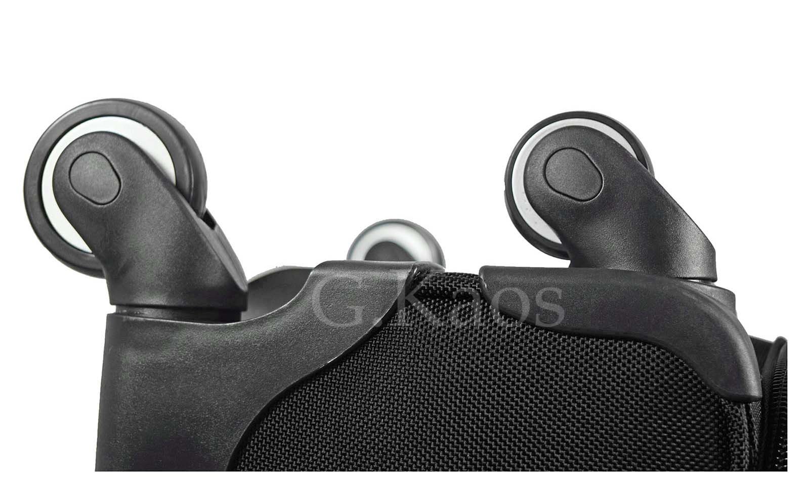 Trolley valigia set valigie semirigide set bagagli in tessuto super leggeri 4 ruote piroettanti trolley piccolo adatto per cabina con compagnie lowcost art.214 (Nero)