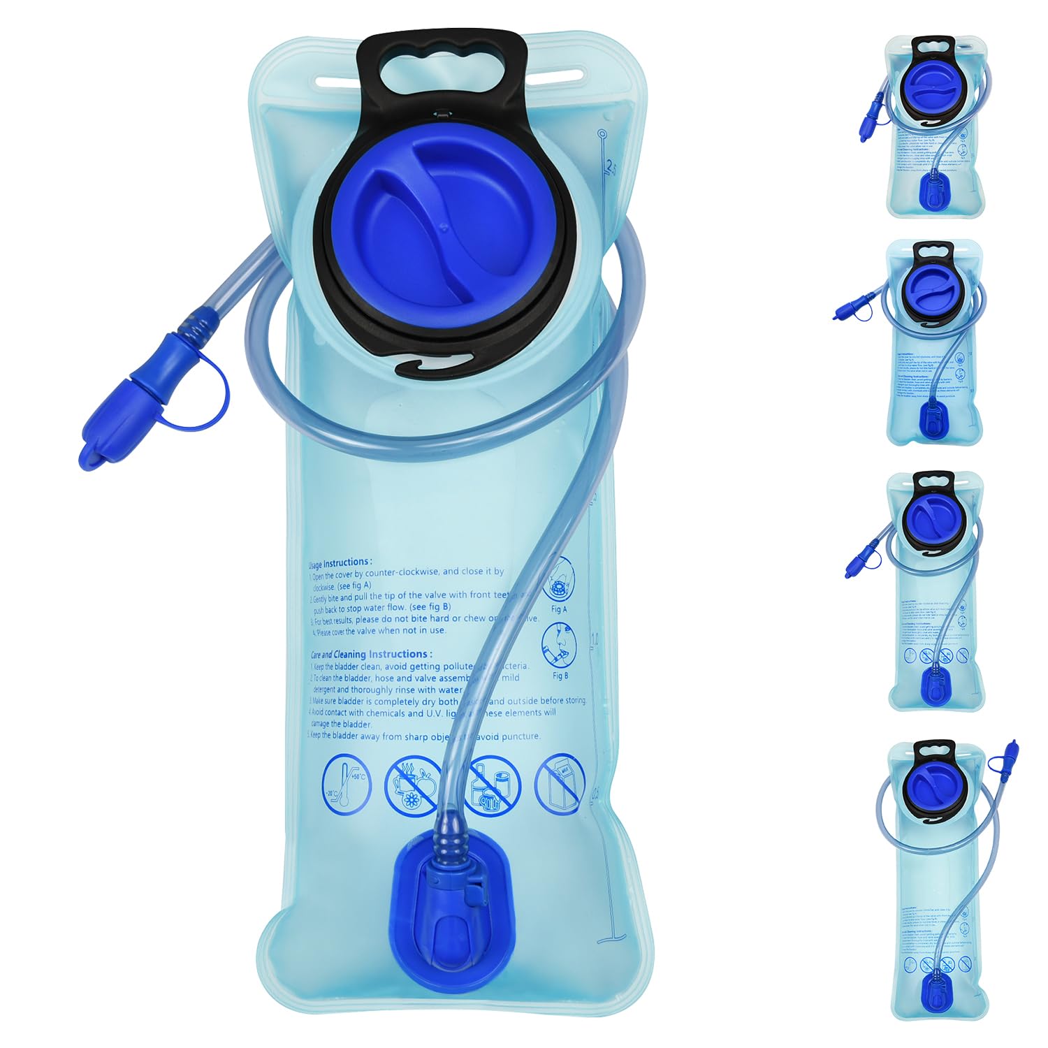 1.5L/2L/2.5L/3L Hydration Bladder, Large Opening Water Storage Bladder Bag, for Cycling Hiking Camping