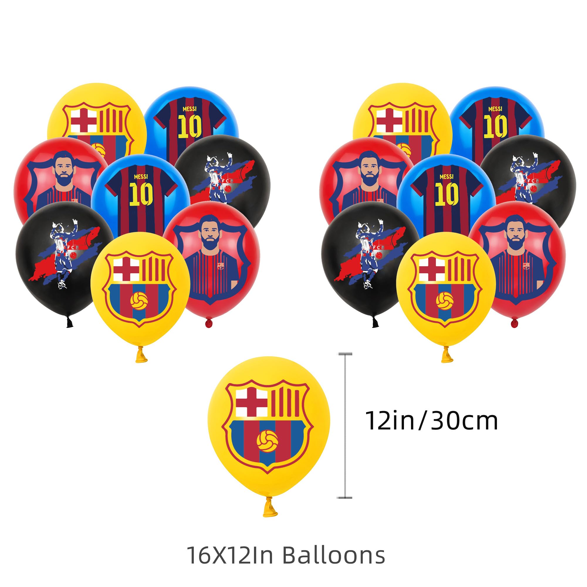 Messi Geburtstags-Deko-Set – Luftballons, Banner & Cake-Topper – Fußball-Partydekoration Für Kindergeburtstage