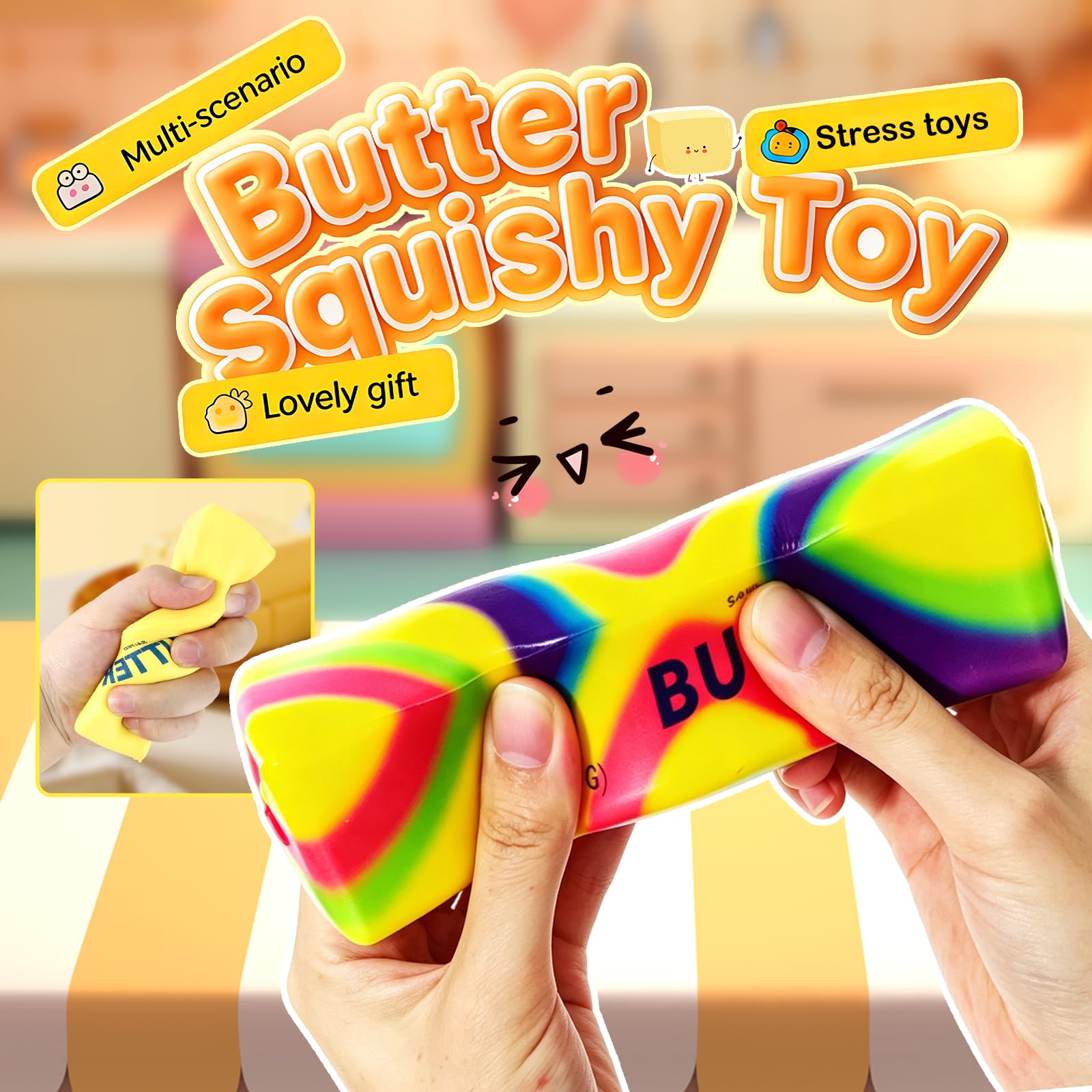 5 Pezzi Mystery Dumpling Bao Squishy, Butter Formaggio Squishy Set Palla Antistress Con Scatola Per Vapore Pasta Morbida Da Schiacciare Per Alleviare L'Ansia E Fidget Mano per Adulti