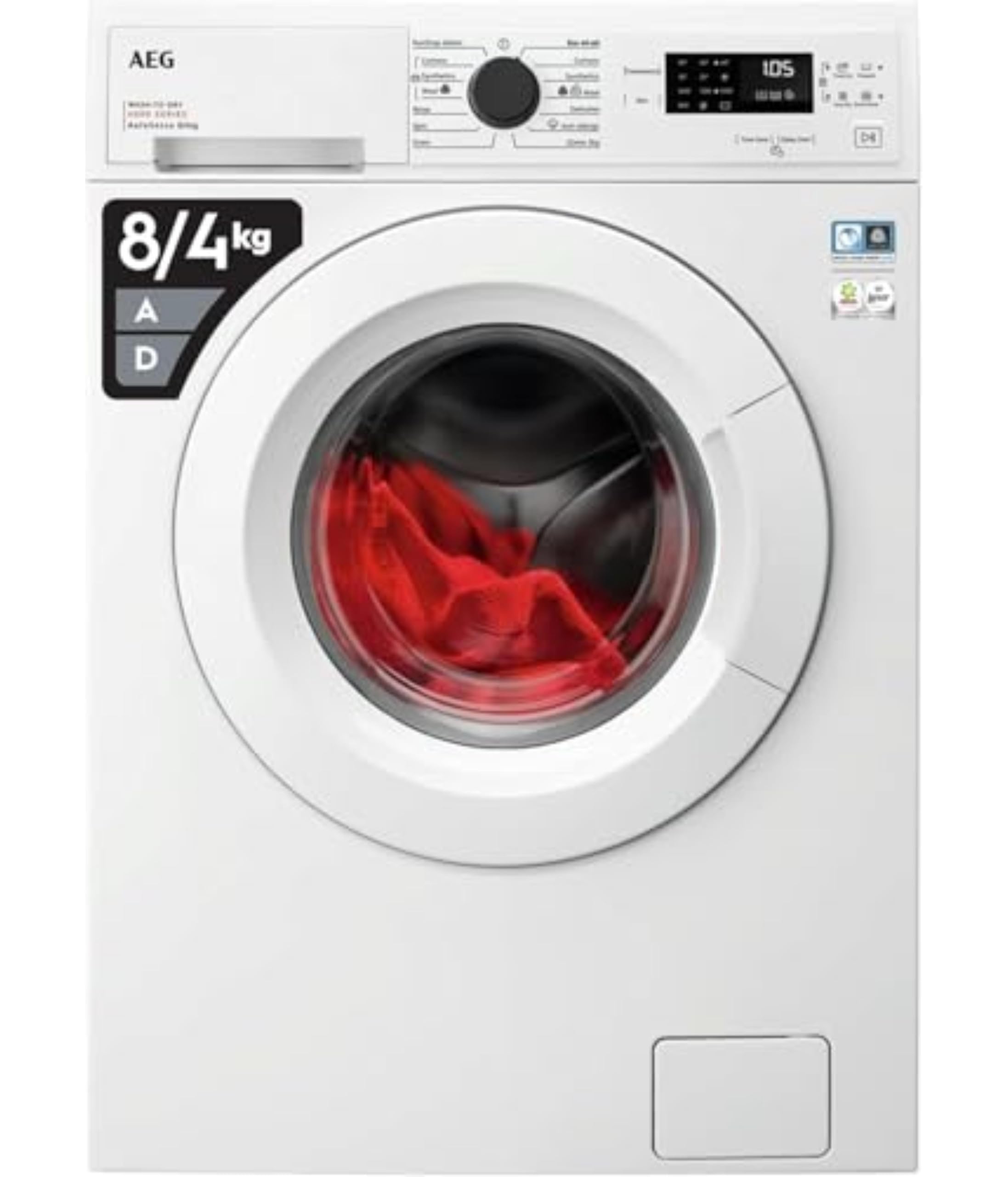 Aeg White 6000 Series Lwx60846b 8Kg/4Kg Washer Dryer - D Rated