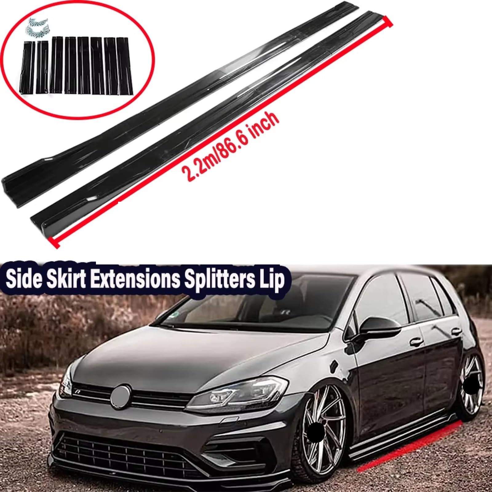 Splitter Gonna Laterale Auto Per Civic 10th 2016–2021