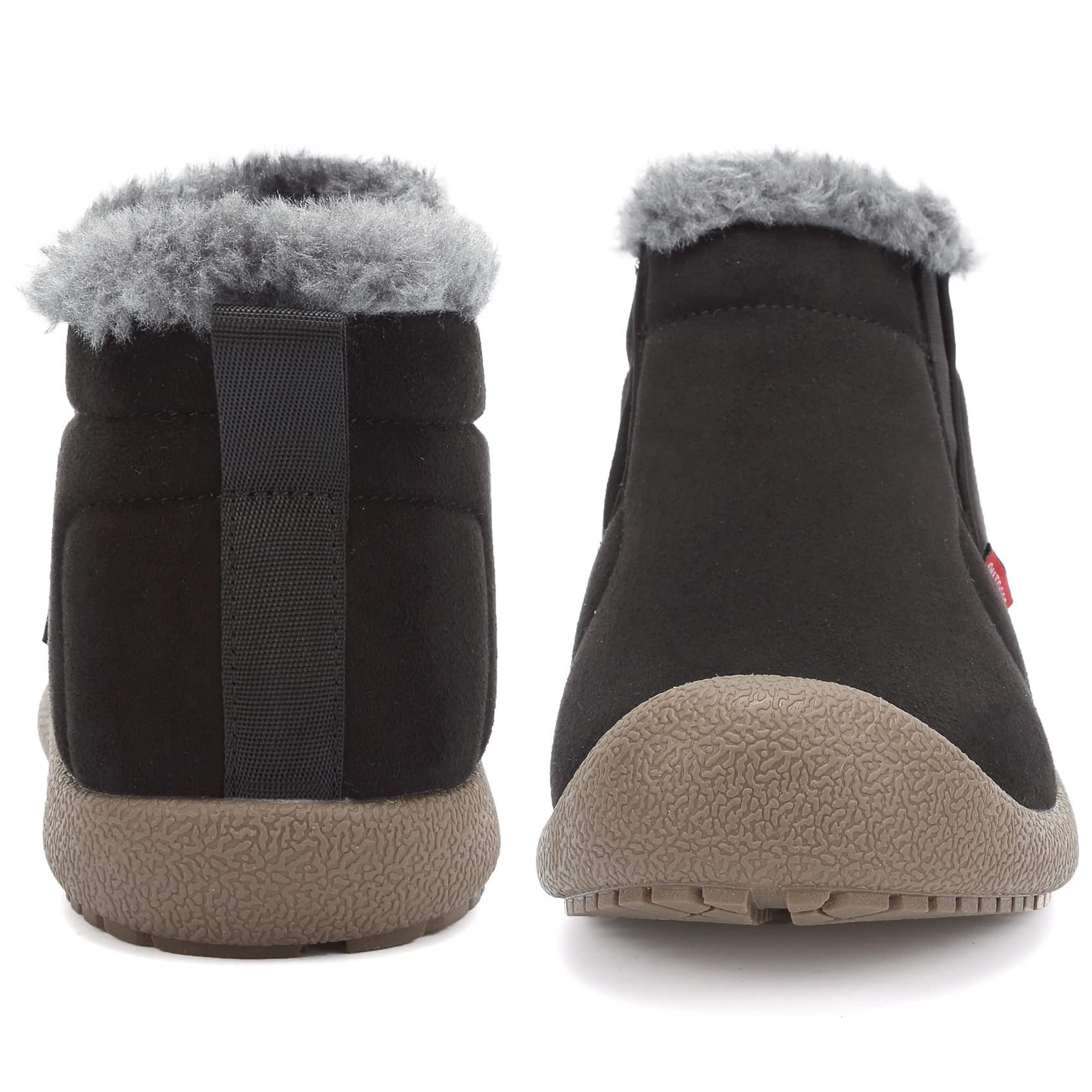 DimaiGlobal Stivali da Neve Uomo Stivaletti Foderato in Pelliccia Scarpe Comodo Caldo Invernali Antiscivolo Pantofole Interno ed Esterno
