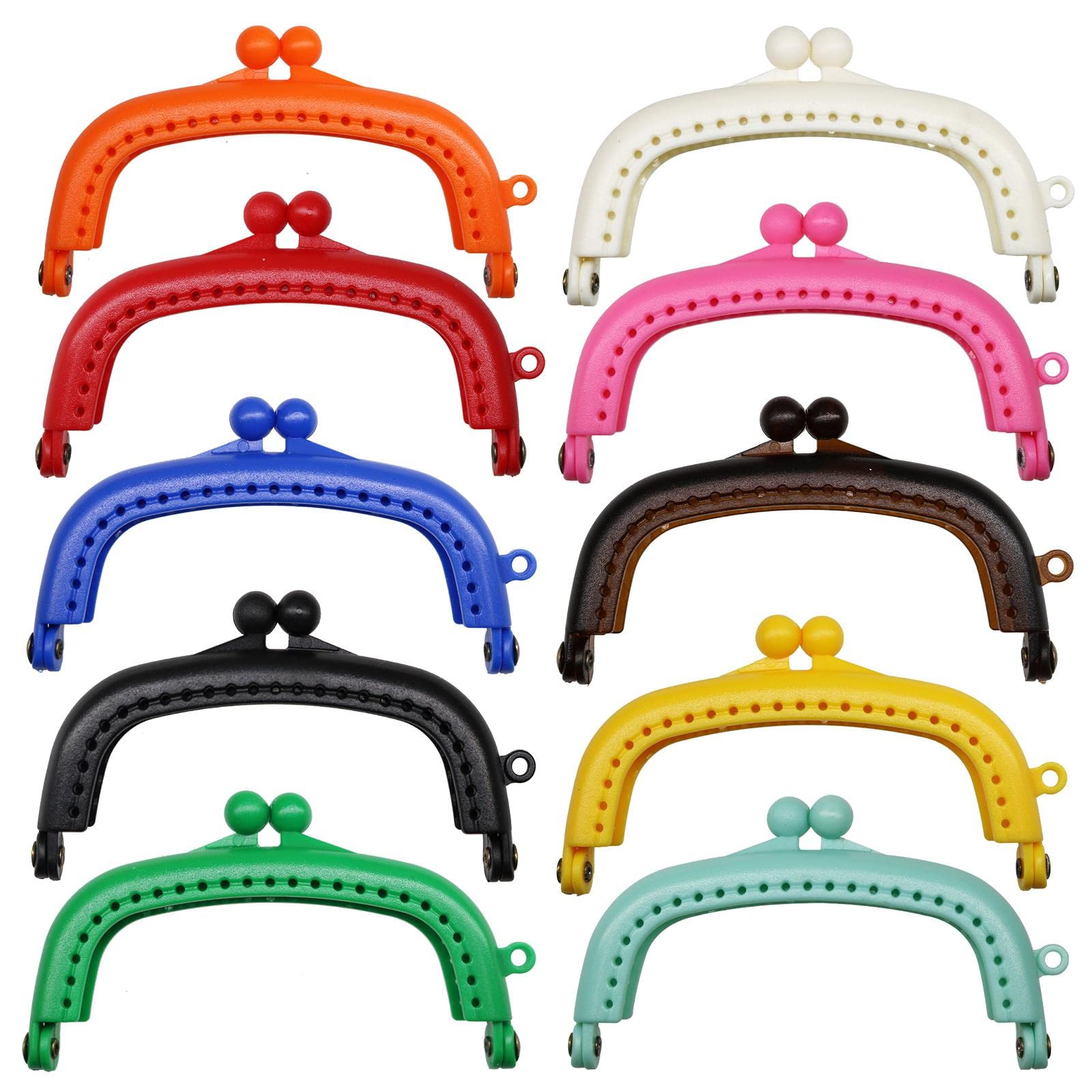 ECOMISTIQ 10Pc Wallet Bag Kiss Clasp Lock DIY Craft Arch Metal Purse Frame Making|Crafts | Sewing | Foundations & Undergarments | Purse Handles, Frames & Feet|-picture-16
