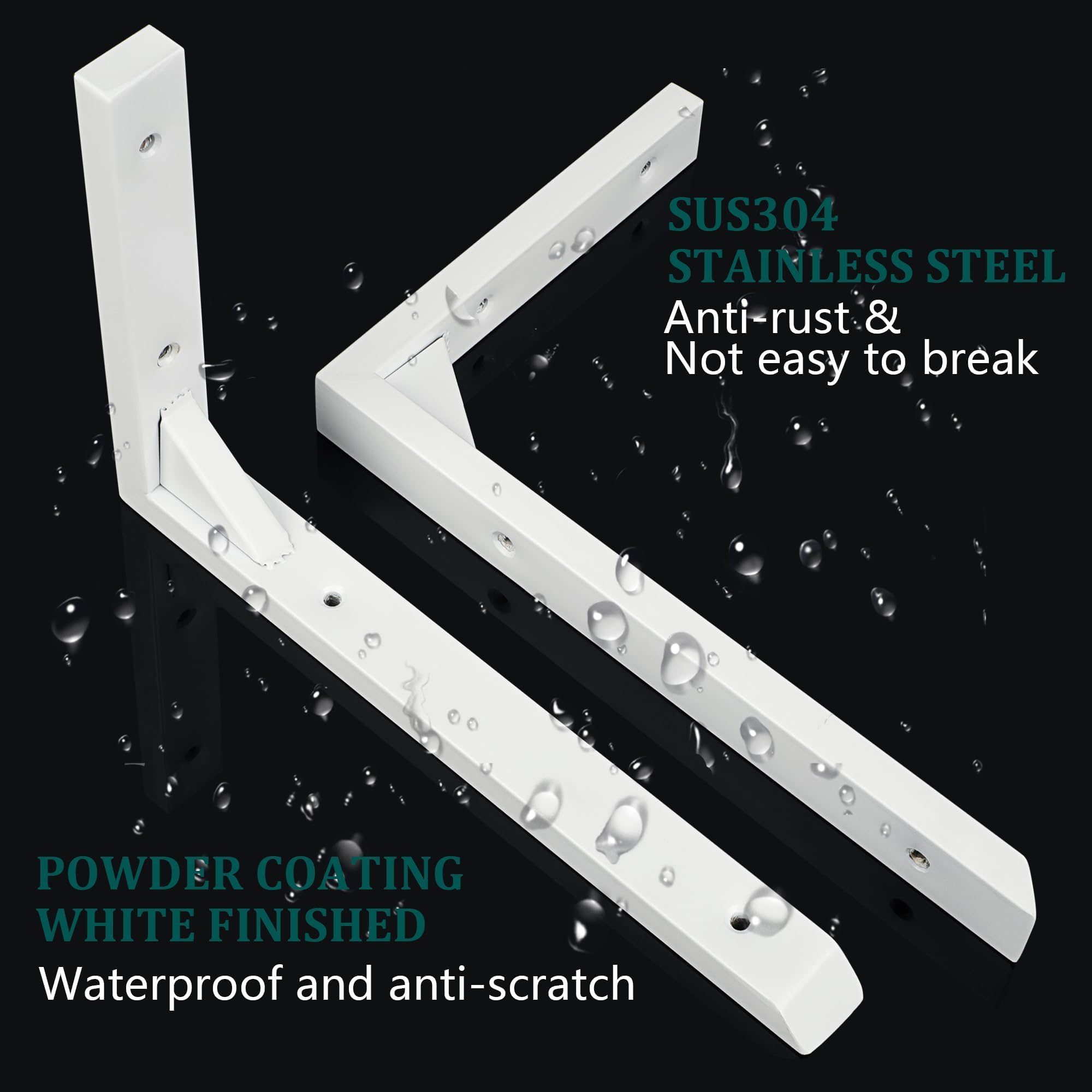 Mooche 4PCS Heavy Duty Shelf Brackets 6 inch - Image 4