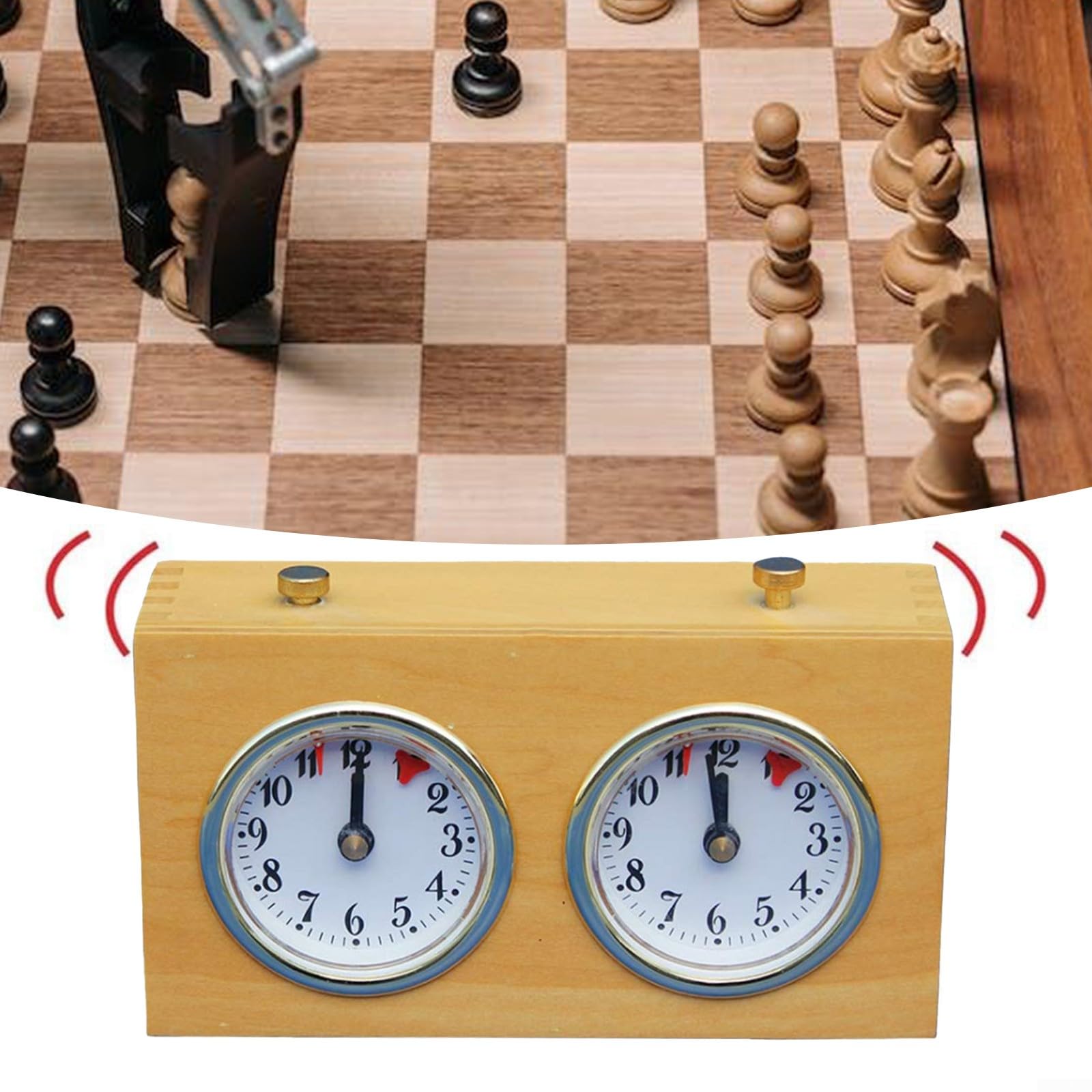 Horloge d'échecs, horloge d'échecs mécanique, horloge d'échecs professionnelle, minuterie de compétition analogique, outil de synchronisation pour divers jeux d'échecs