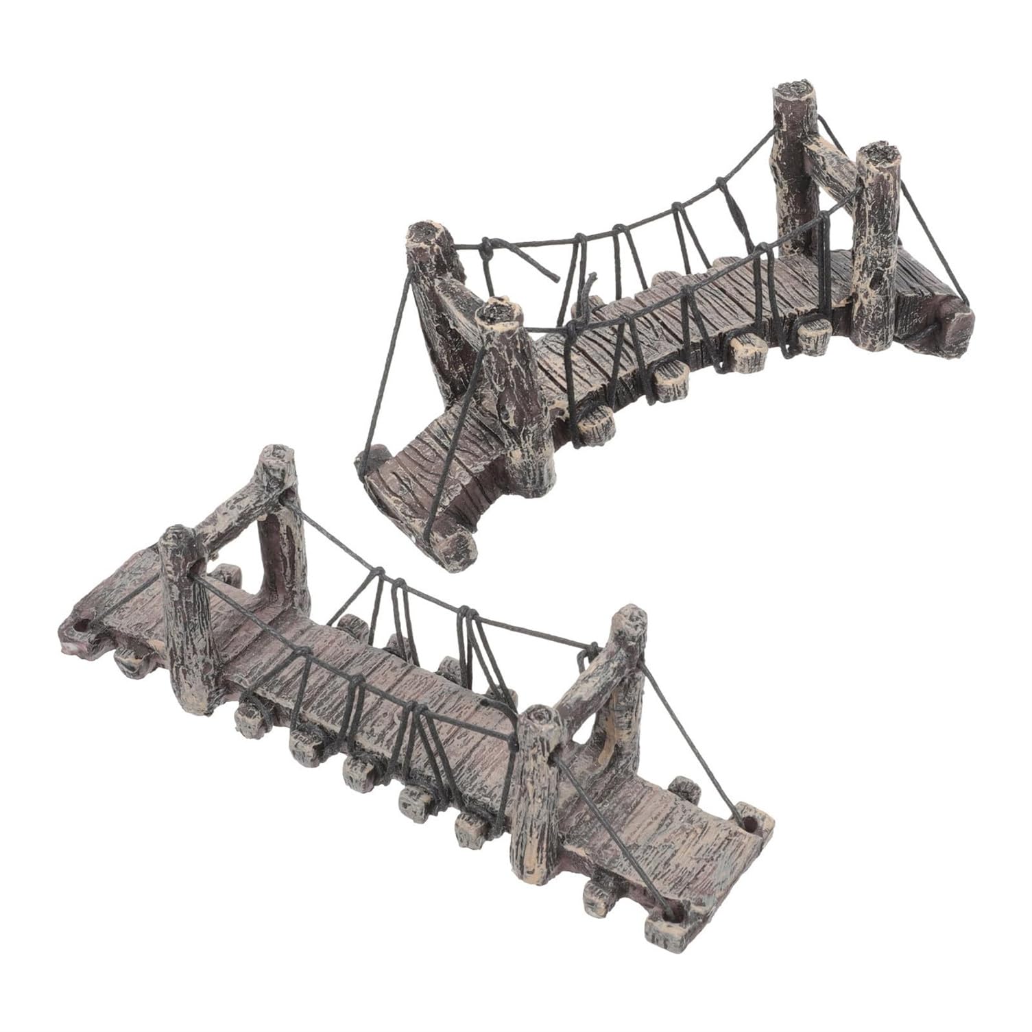 Twinice Miniature Resin Bridges Set of 2 Landscape Ornaments for Garden Bonsai
