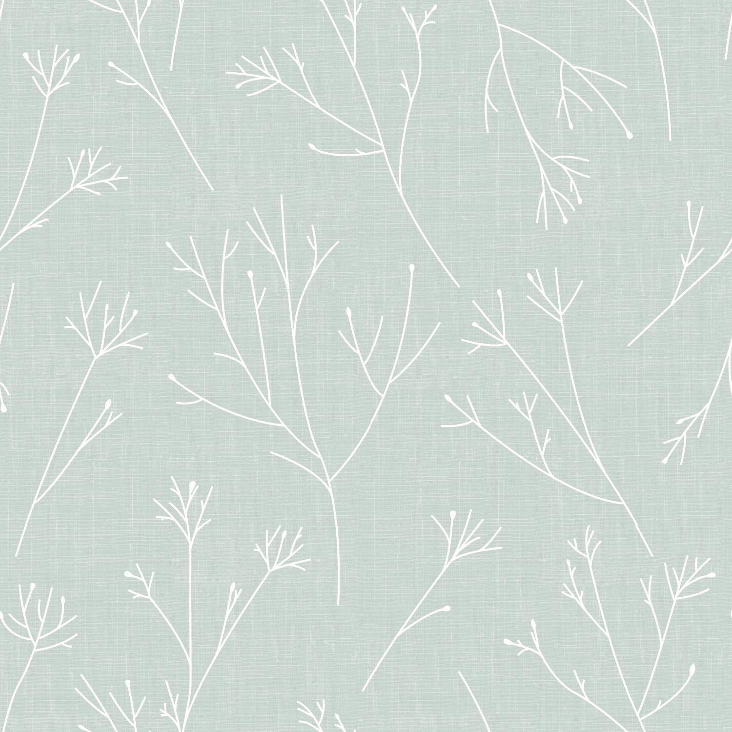 RoomMates RMK11376RL Twigs Peel and Stick Wallpaper, Green, 45.7 x 45.7 cm