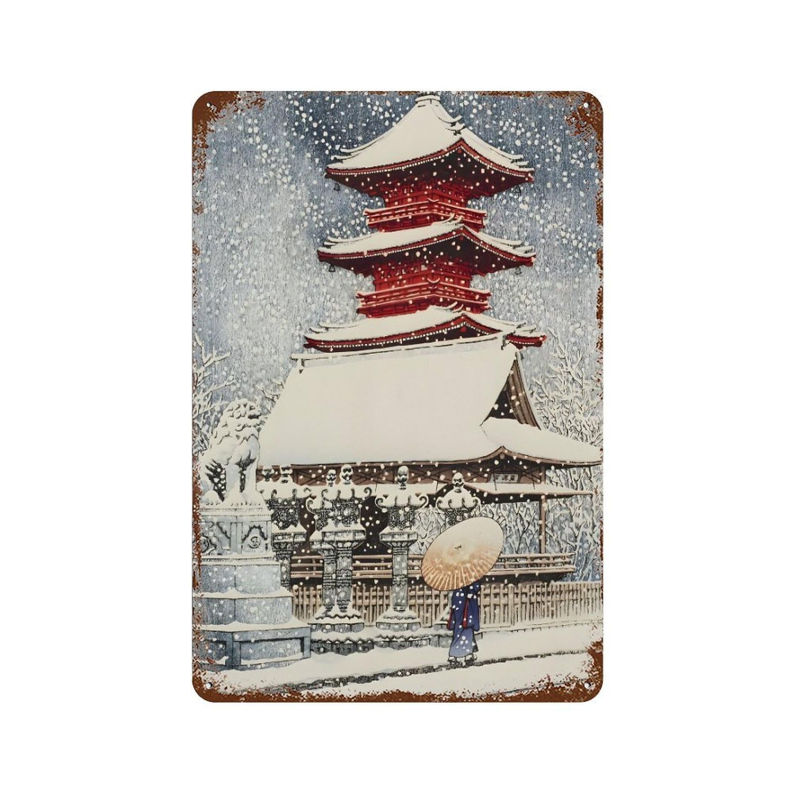 xiaoxiaoshen Artist Kawase Hasui (13) Wall Decor Art Metal Tin Poster Modern Home Decor Art Home Bar Shop Decorations Vintage Sign 30x20cm