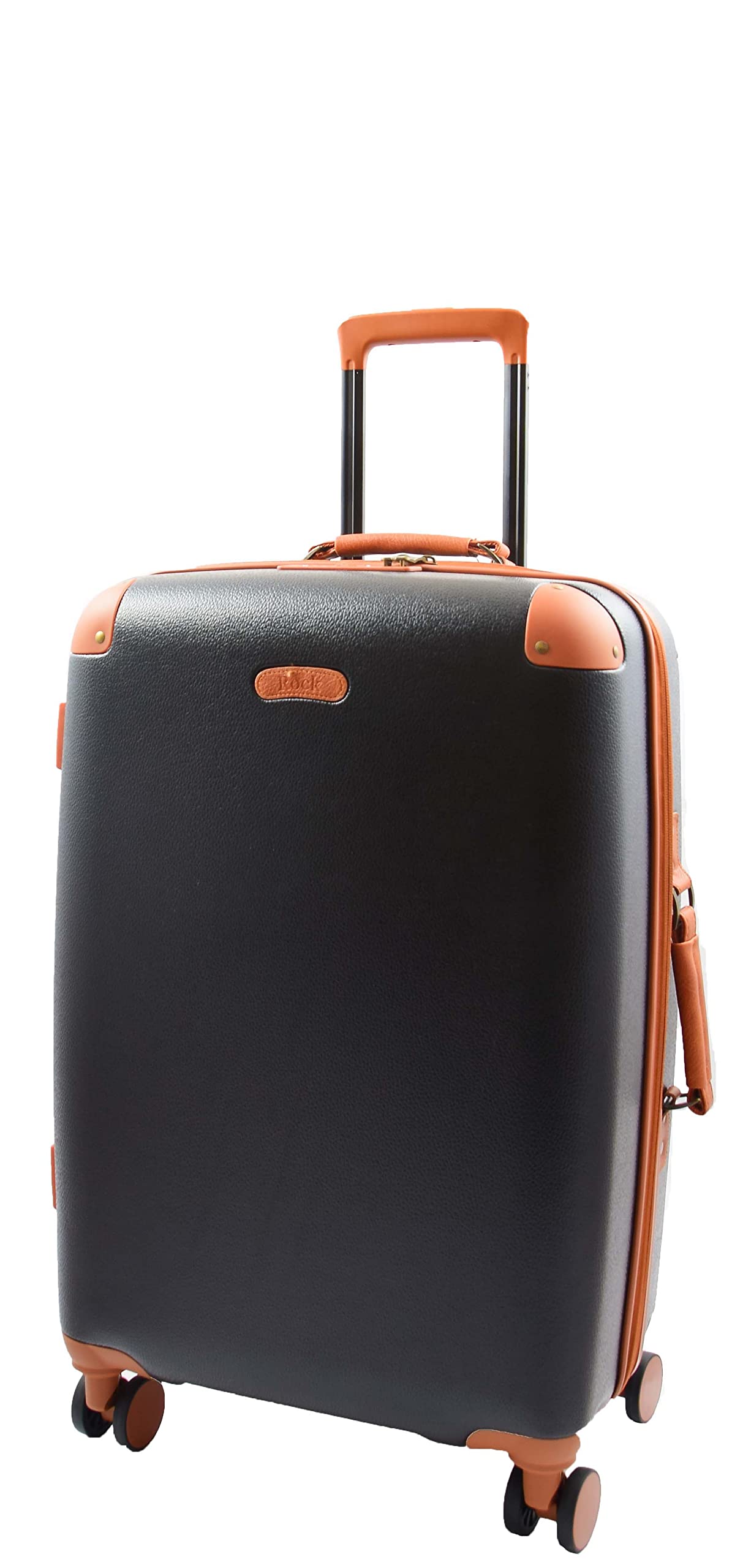 A1 FASHION GOODS Maletas de 4 ruedas rígidas expandibles y ligeras para viajes, Black, Medium Check-in Size, Equipaje expandible de lado duro con ruedas giratorias