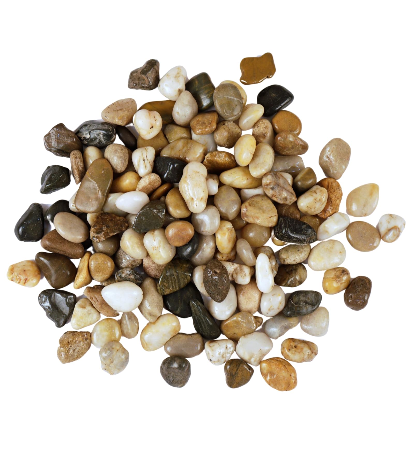Premsons® Glossy Decorative Pebbles - MultiColor Stones - For Aquariums Garden Lawn Plant Pots Vases Filler Home Office Decor Fish Tank - Smooth & Round River Rocks - Small Size 2.5-4 cm - 1kg Pack-image-33