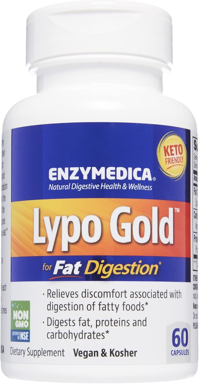 Enzymedica Lypo Gold, Concentrated Amounts of Lipase Enzyme
