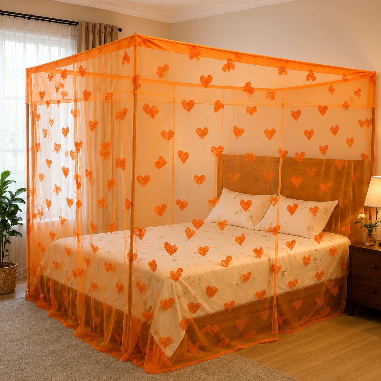Luxury Purple Mosquito Net - Double Bed Protection -10