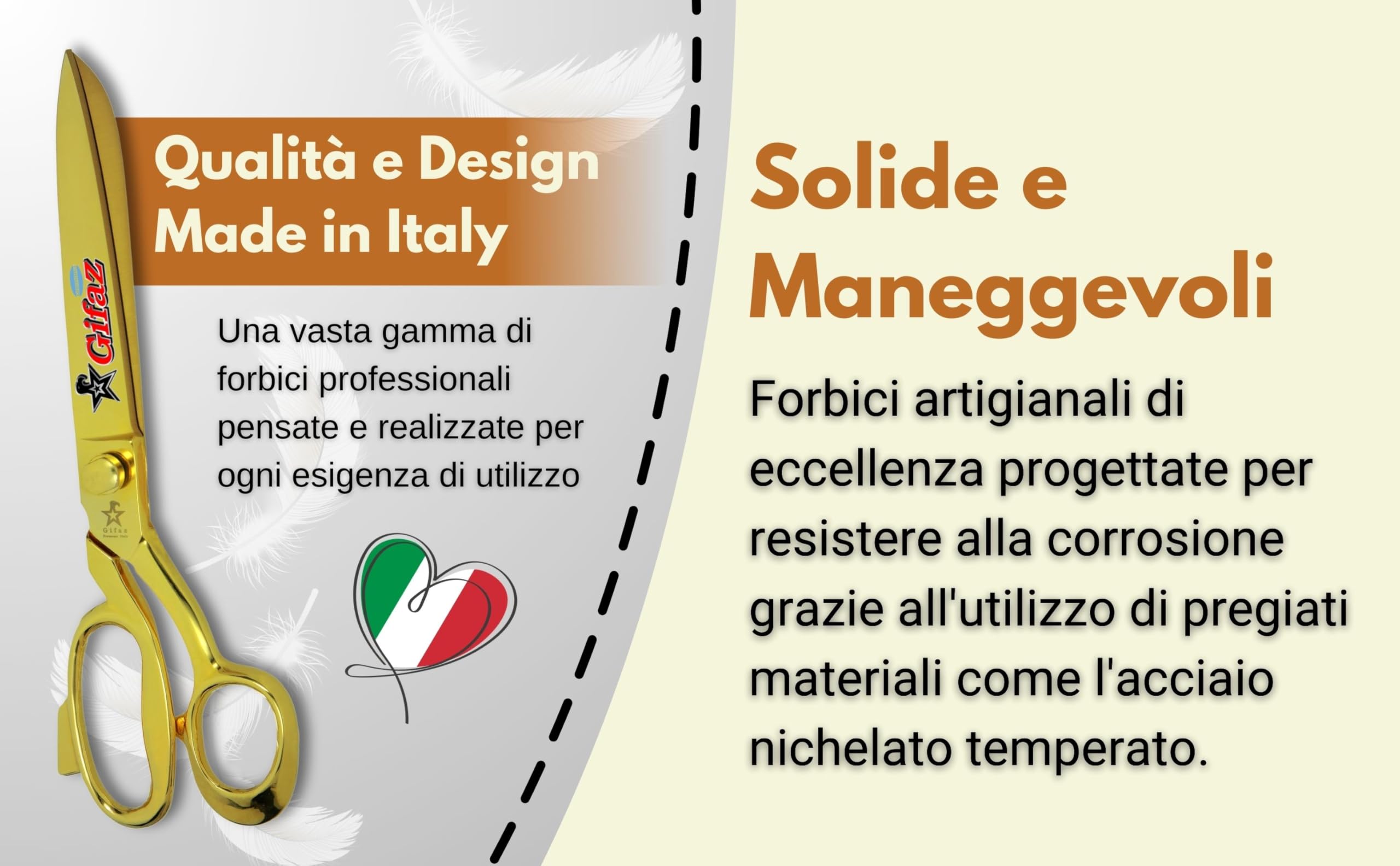 Gifaz Forbici da sarta per Inaugurazione e cerimonie taglio nastro Dorata Cm. 30
