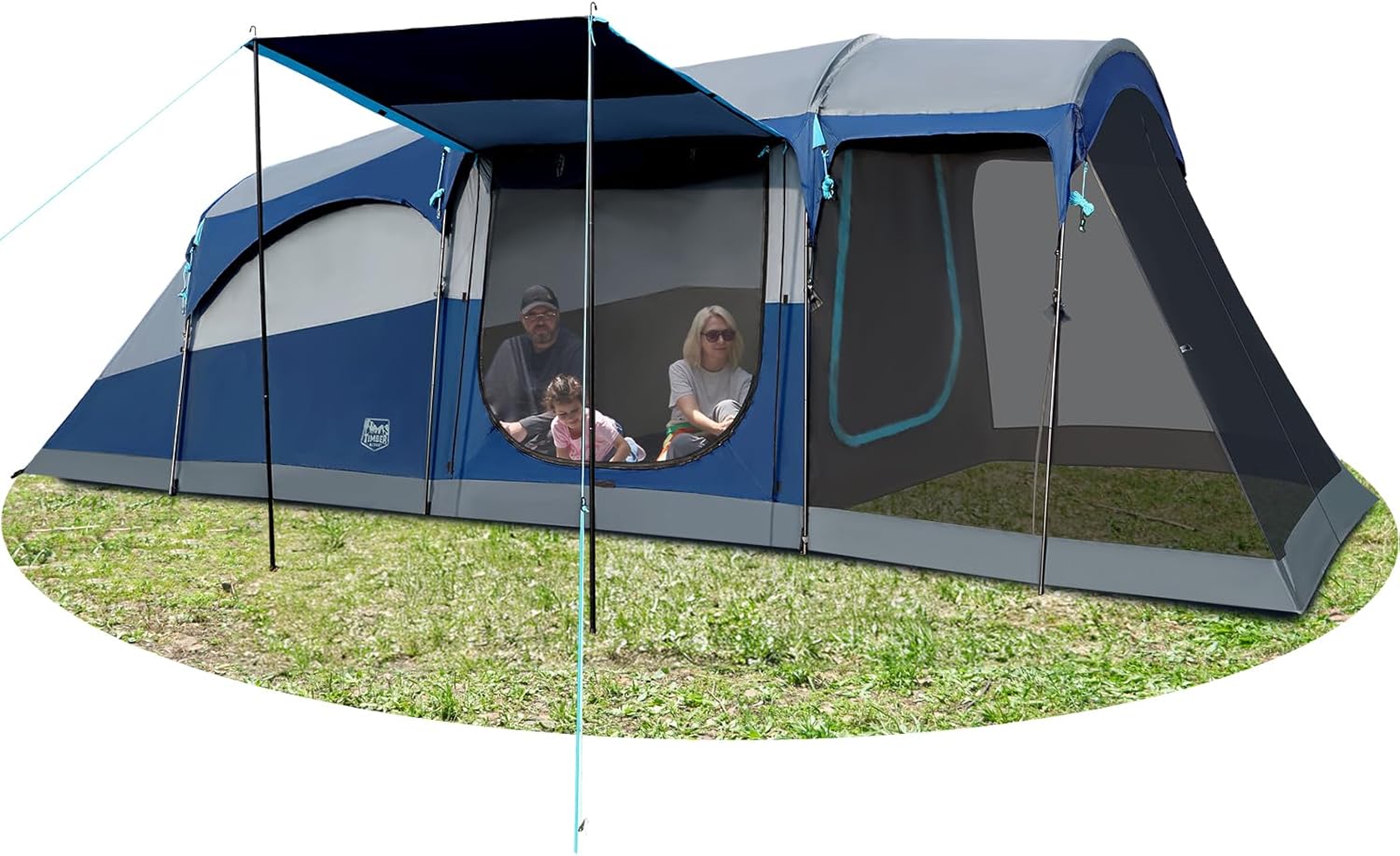 TIMBER RIDGE 8 Person Family Camping Tent with Screen Room