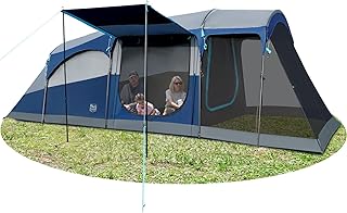 TIMBER RIDGE 8 Person Family Camping Tent with Screen Room, Double Layer Waterproof Weather Resistant Big Tunnel Tent with Rainfly Carry Bag, Large Family Tent for Outdoor Party 20ft x 8ft x 76in