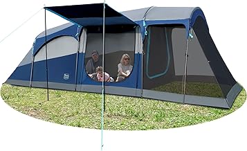 10 Must-Have Best Family Camping Tent With Storage Pockets Reviews - Smart Choices 3 TIMBER RIDGE 8 Person Family Camping Tent with Scr...