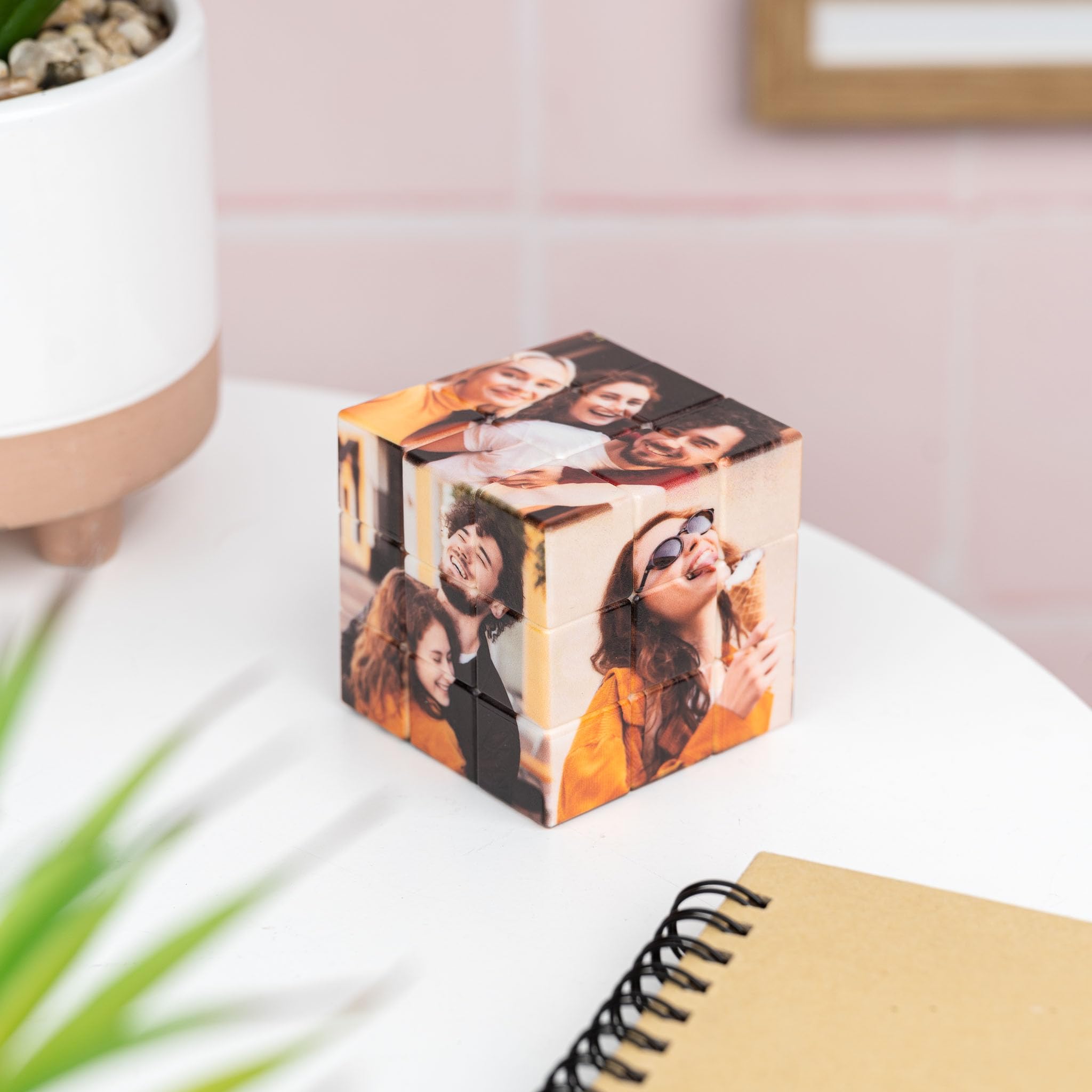 Wanapix | Cubo de Velocidad Personalizado 3x3 | Cubo de Lógica Giratorio con 6 Fotos | Impresión Directa sobre Cada Cara