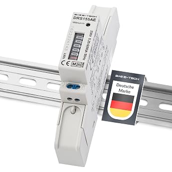 1-Phase AC Meter [DRS155AE - MID 26] - LCD Digital AC Meter for DIN Rail 1-Phase Electricity Meter Wattmeter with Power Display S0 1 TE 230 V 50 A