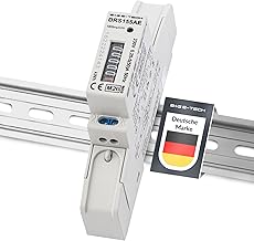 1-Phase AC Meter [DRS155AE - MID 26] - LCD Digital AC Meter for DIN Rail, 1-Phase Electricity Meter, Wattmeter with Power Display, S0, 1 TE, 230 V 50 A